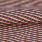 Preview: Ringelbündchen Regenbogenstreifen bunt